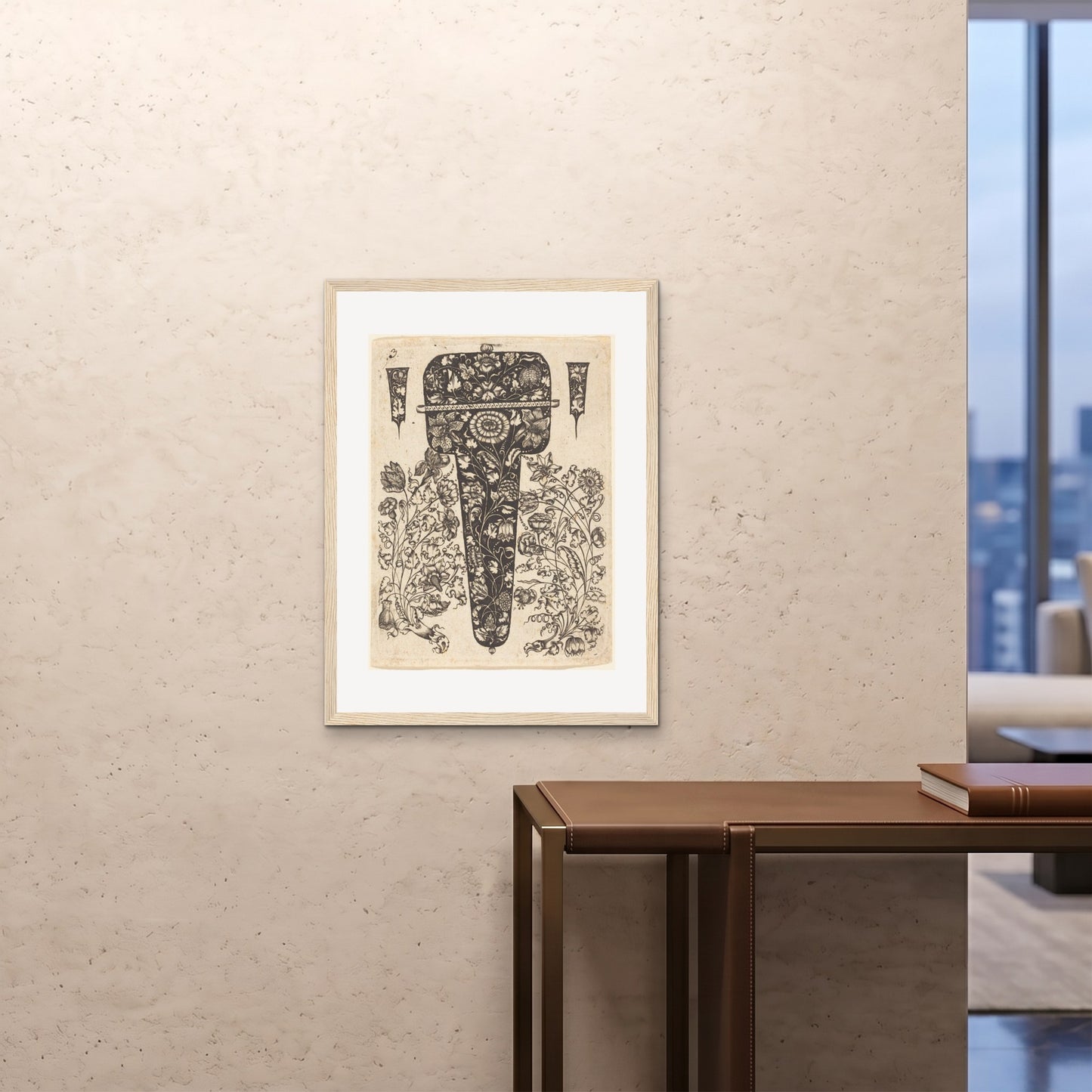 Orlonzo - FRAMED PRINT WOOD 24x3260x80cm ROOM