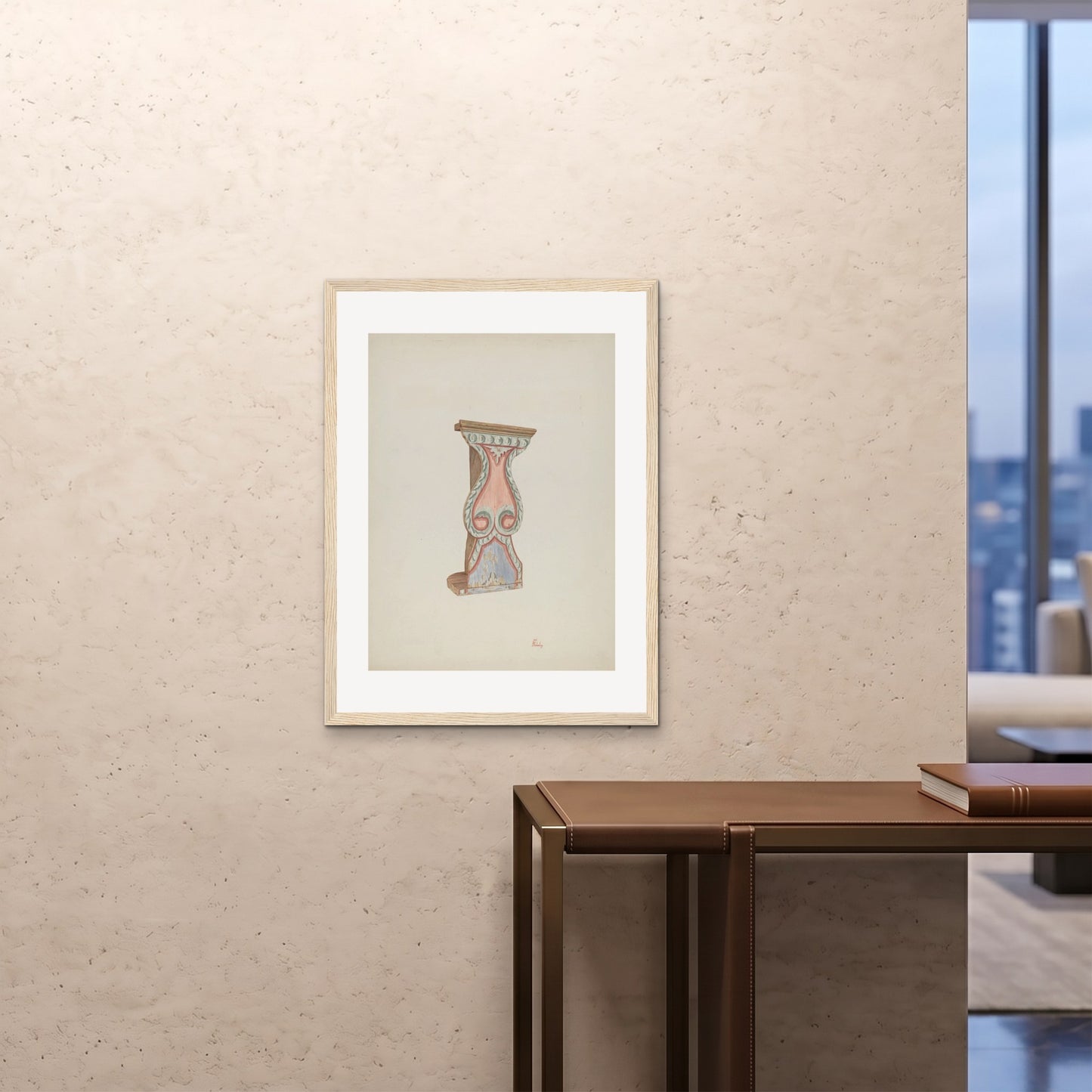 Orlonzo - FRAMED PRINT WOOD 24x3260x80cm ROOM