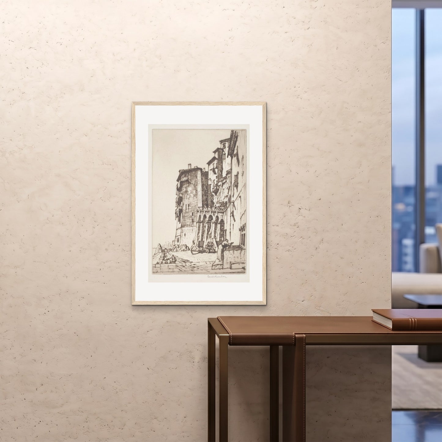 Orlonzo - FRAMED PRINT WOOD 24x3660x90cm ROOM