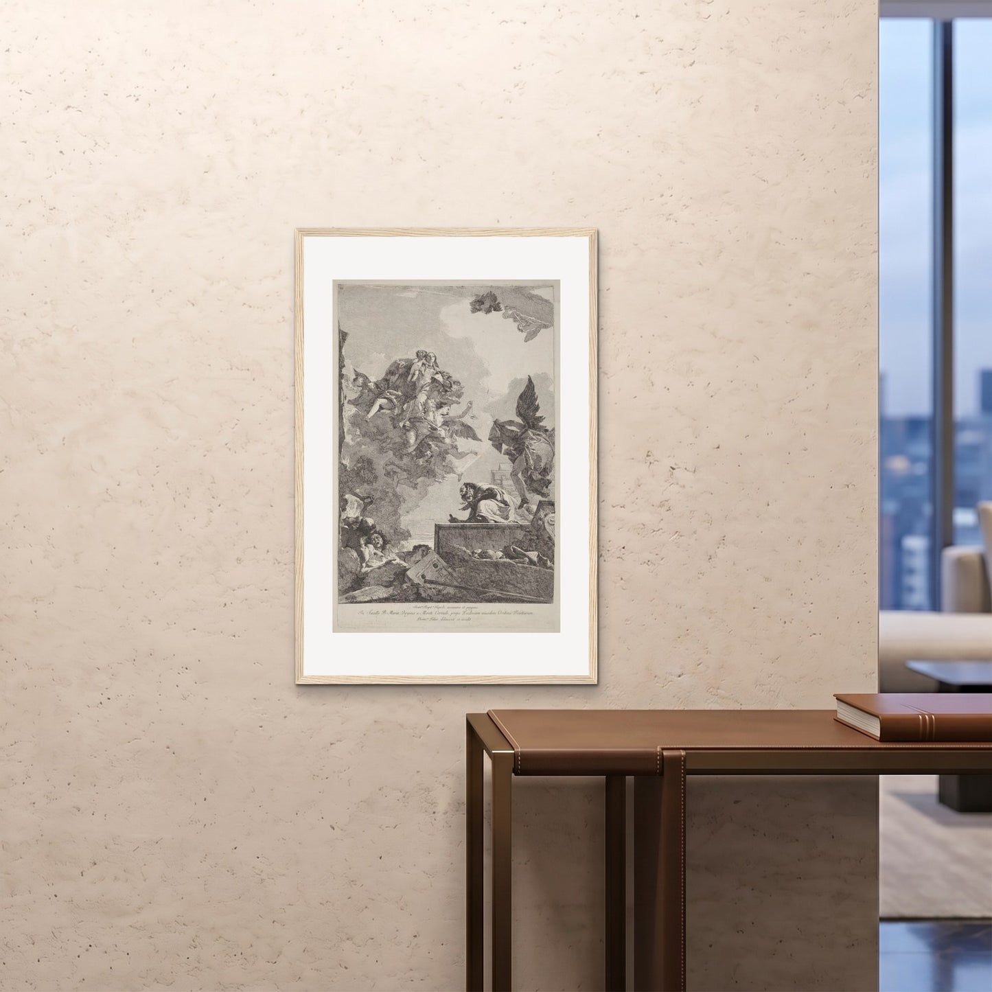 Orlonzo - FRAMED PRINT WOOD 24x3660x90cm ROOM