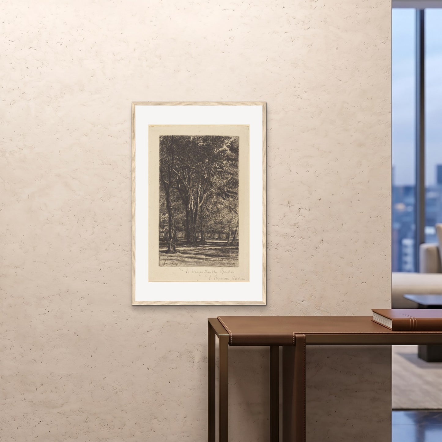 Orlonzo - FRAMED PRINT WOOD 24x3660x90cm ROOM