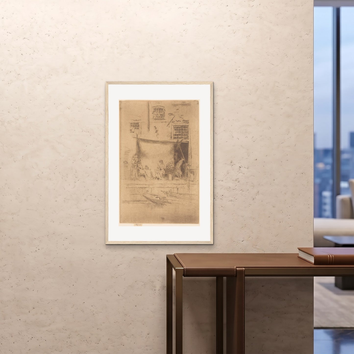 Orlonzo - FRAMED PRINT WOOD 24x3660x90cm ROOM