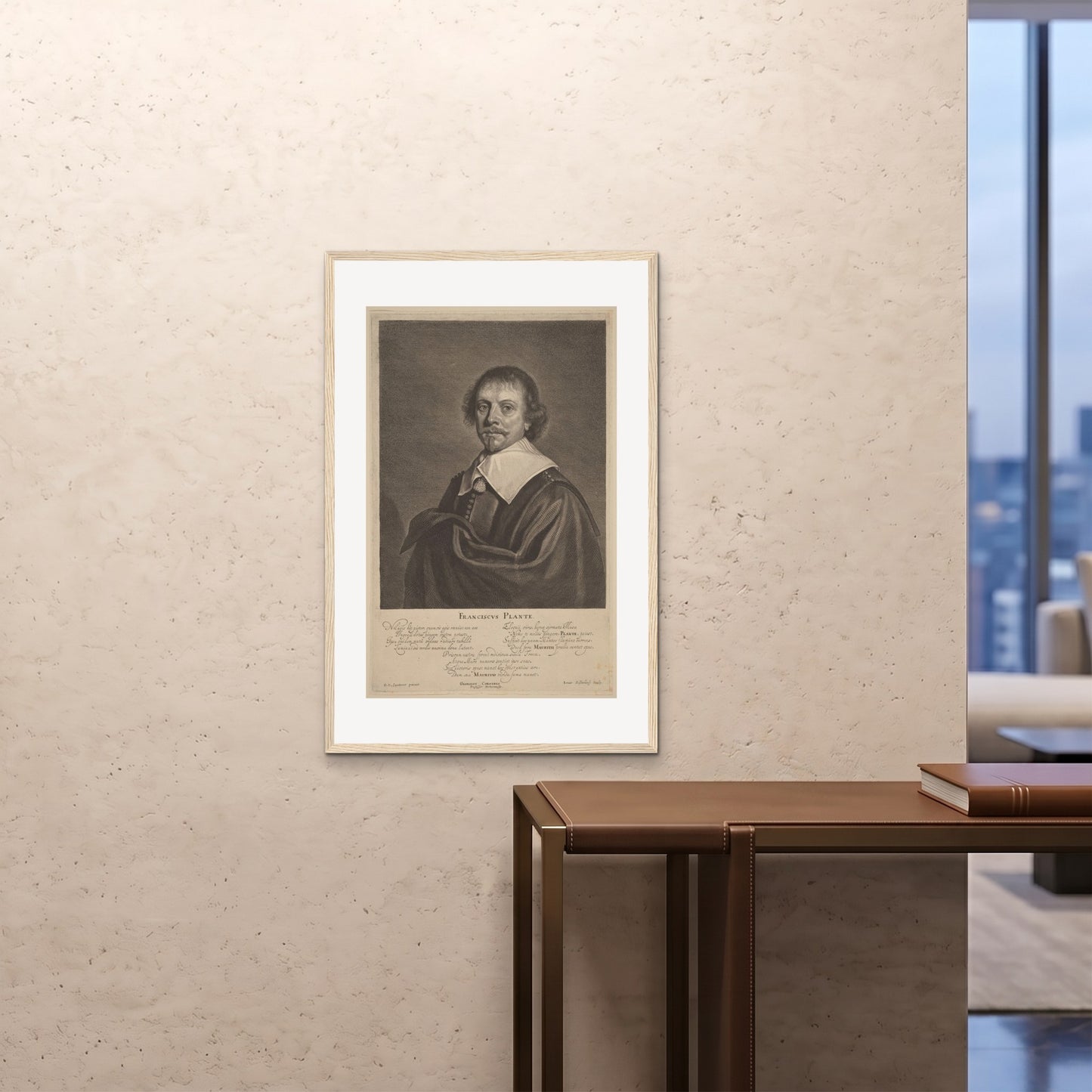 Orlonzo - FRAMED PRINT WOOD 24x3660x90cm ROOM