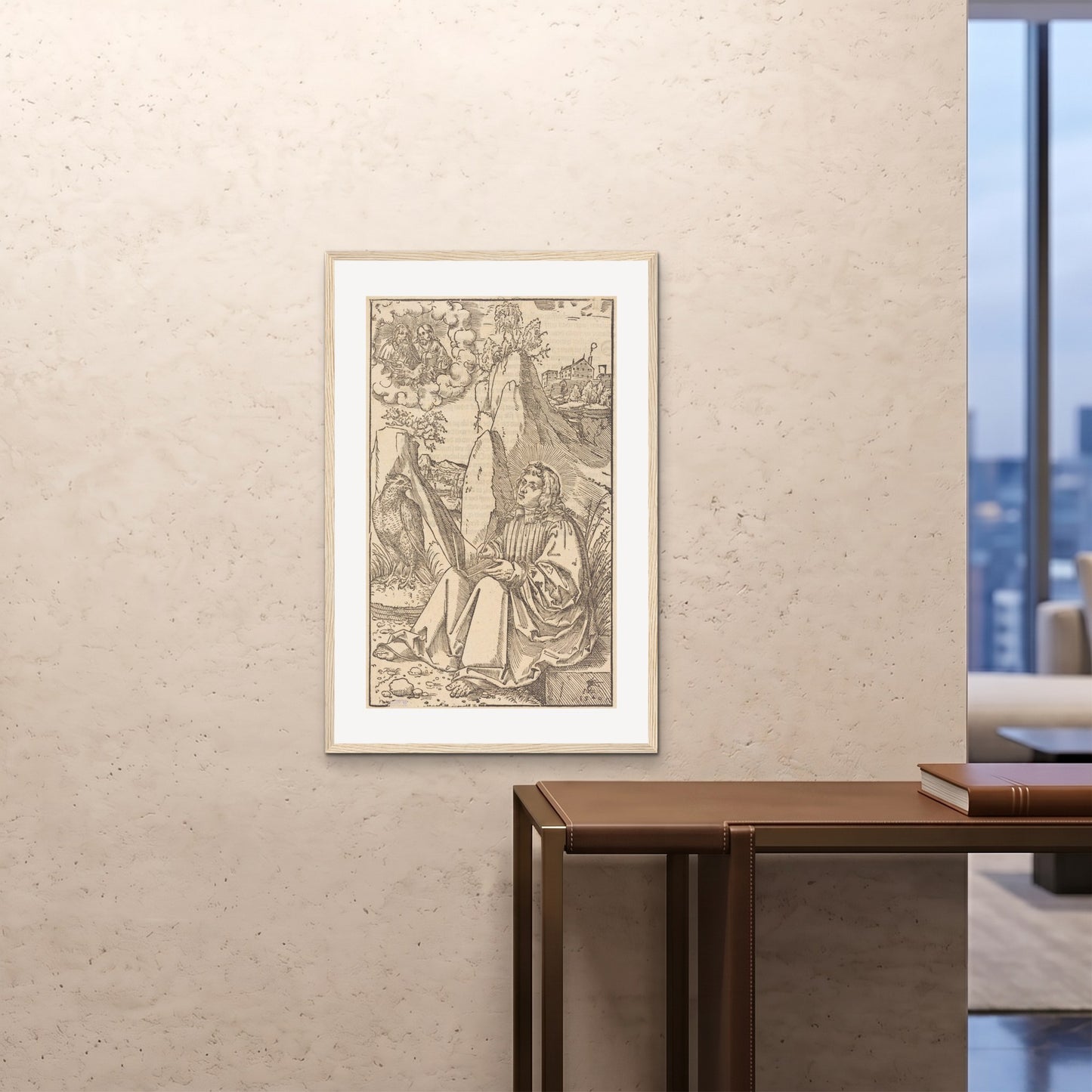 Orlonzo - FRAMED PRINT WOOD 24x3660x90cm ROOM
