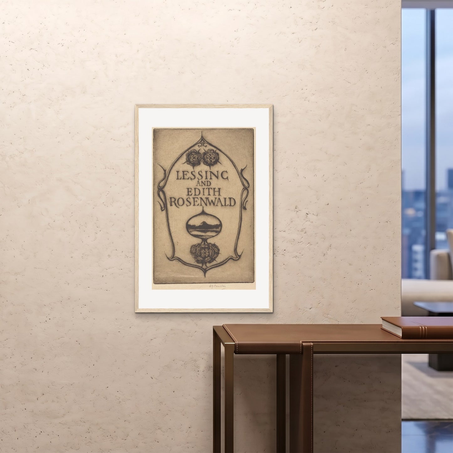 Orlonzo - FRAMED PRINT WOOD 24x3660x90cm ROOM