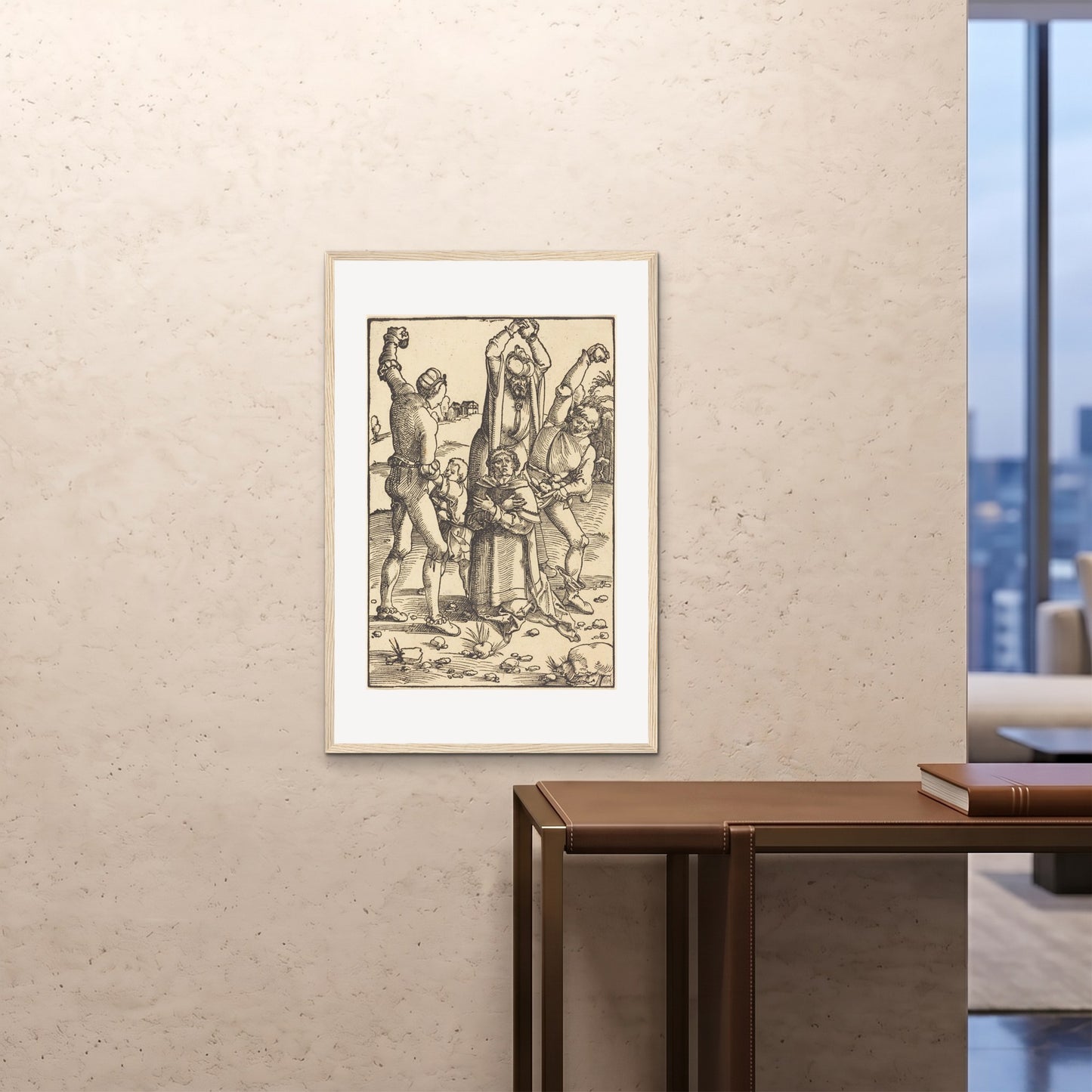 Orlonzo - FRAMED PRINT WOOD 24x3660x90cm ROOM