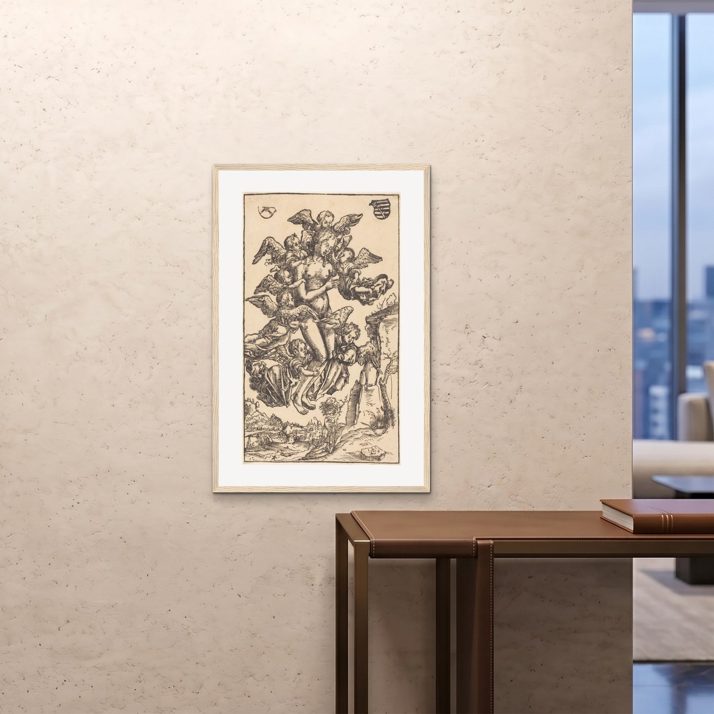 Orlonzo - FRAMED PRINT WOOD 24x3660x90cm ROOM