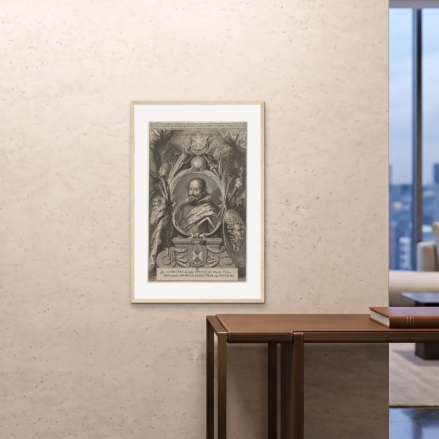 Orlonzo - FRAMED PRINT WOOD 24x3660x90cm ROOM