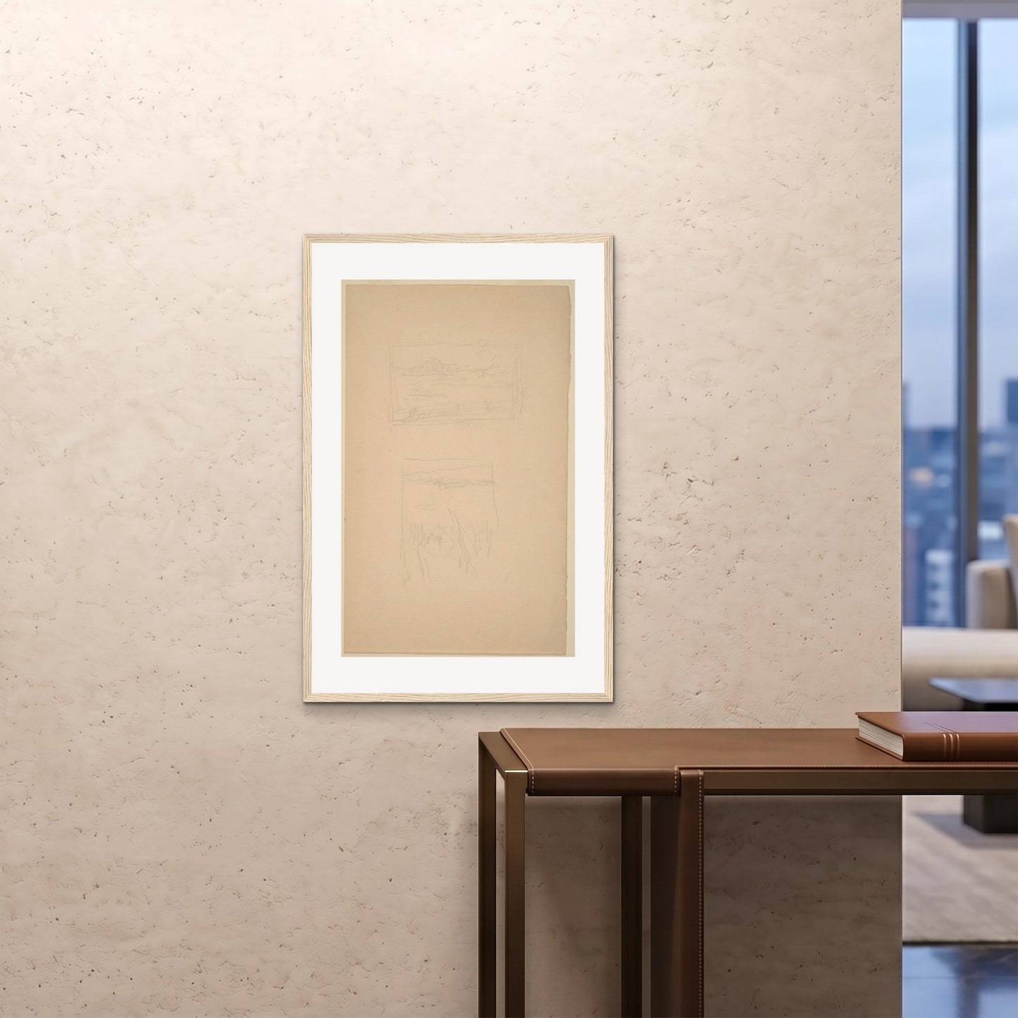 Orlonzo - FRAMED PRINT WOOD 24x3660x90cm ROOM