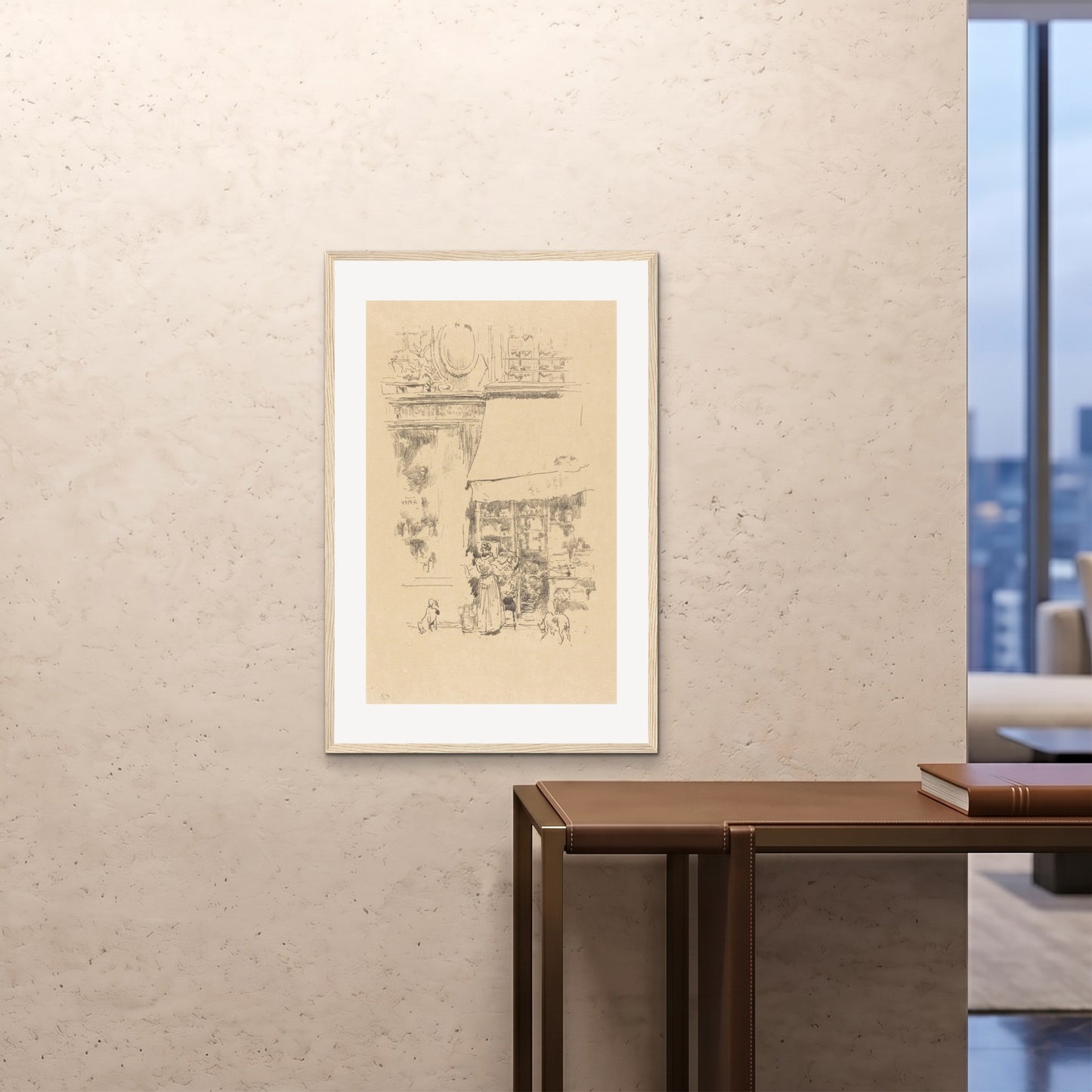 Orlonzo - FRAMED PRINT WOOD 24x3660x90cm ROOM