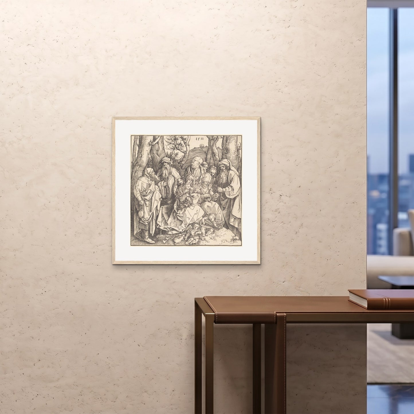Orlonzo - FRAMED PRINT WOOD 28x2870x70cm ROOM