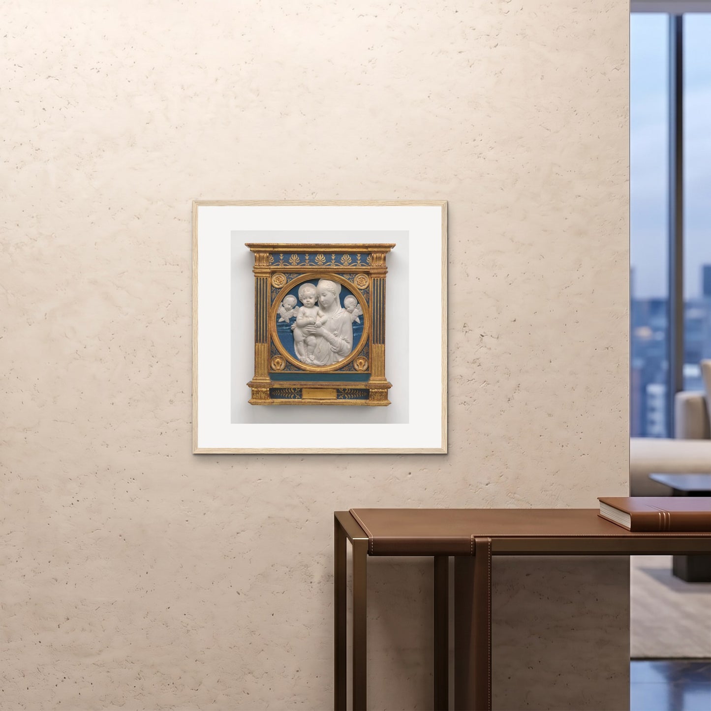 Orlonzo - FRAMED PRINT WOOD 28x2870x70cm ROOM