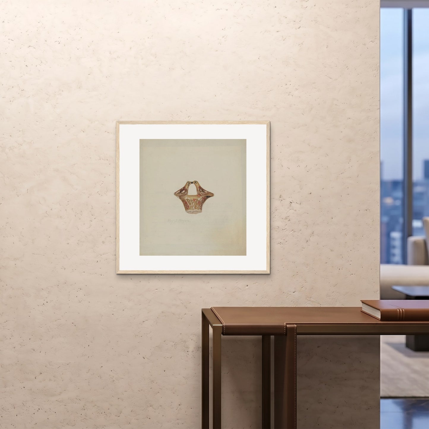 Orlonzo - FRAMED PRINT WOOD 28x2870x70cm ROOM