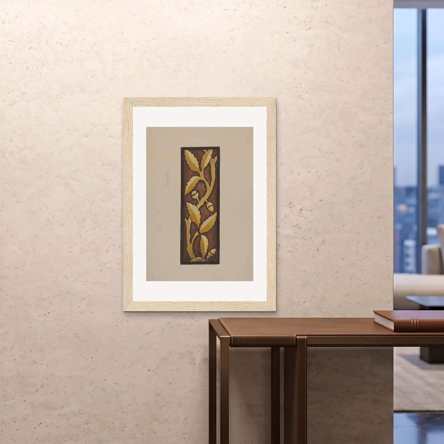 Orlonzo - FRAMED PRINT WOOD 28x4070x100cm ROOM