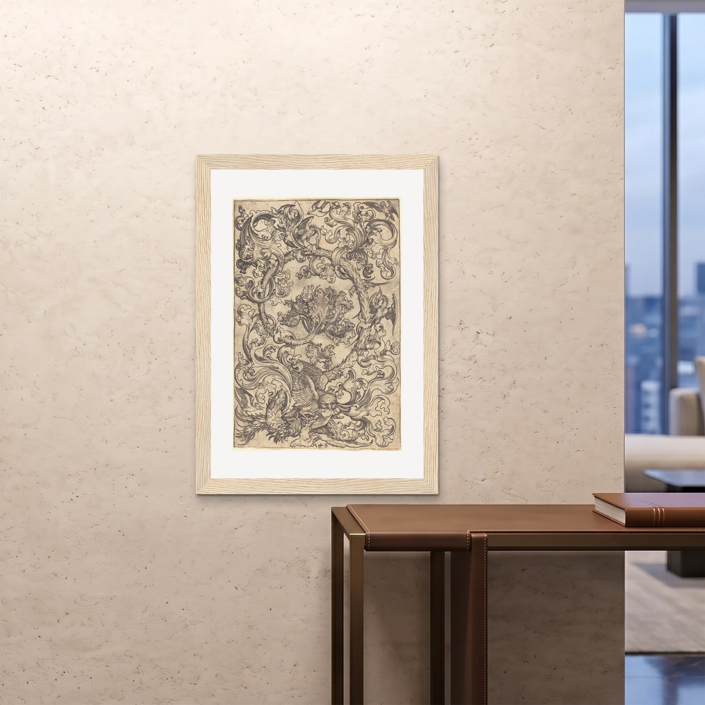Orlonzo - FRAMED PRINT WOOD 28x4070x100cm ROOM