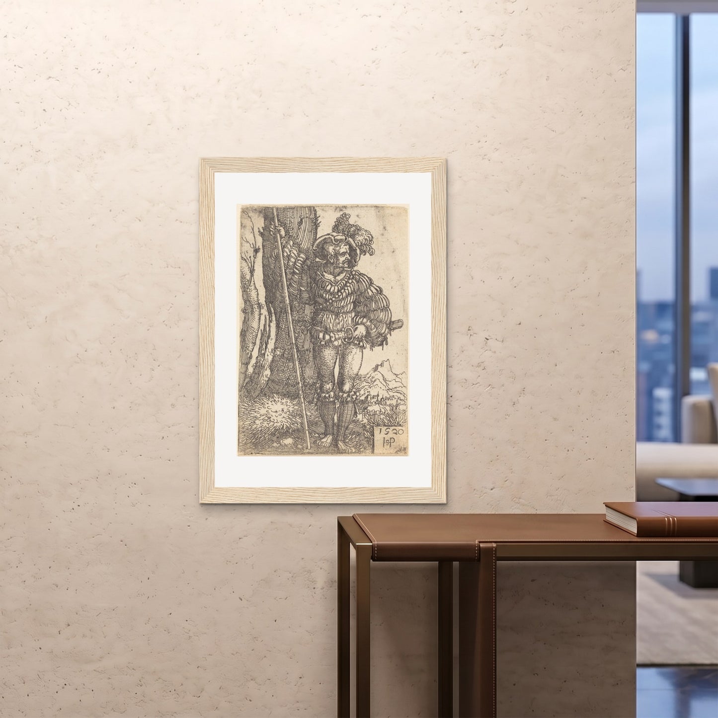 Orlonzo - FRAMED PRINT WOOD 28x4070x100cm ROOM
