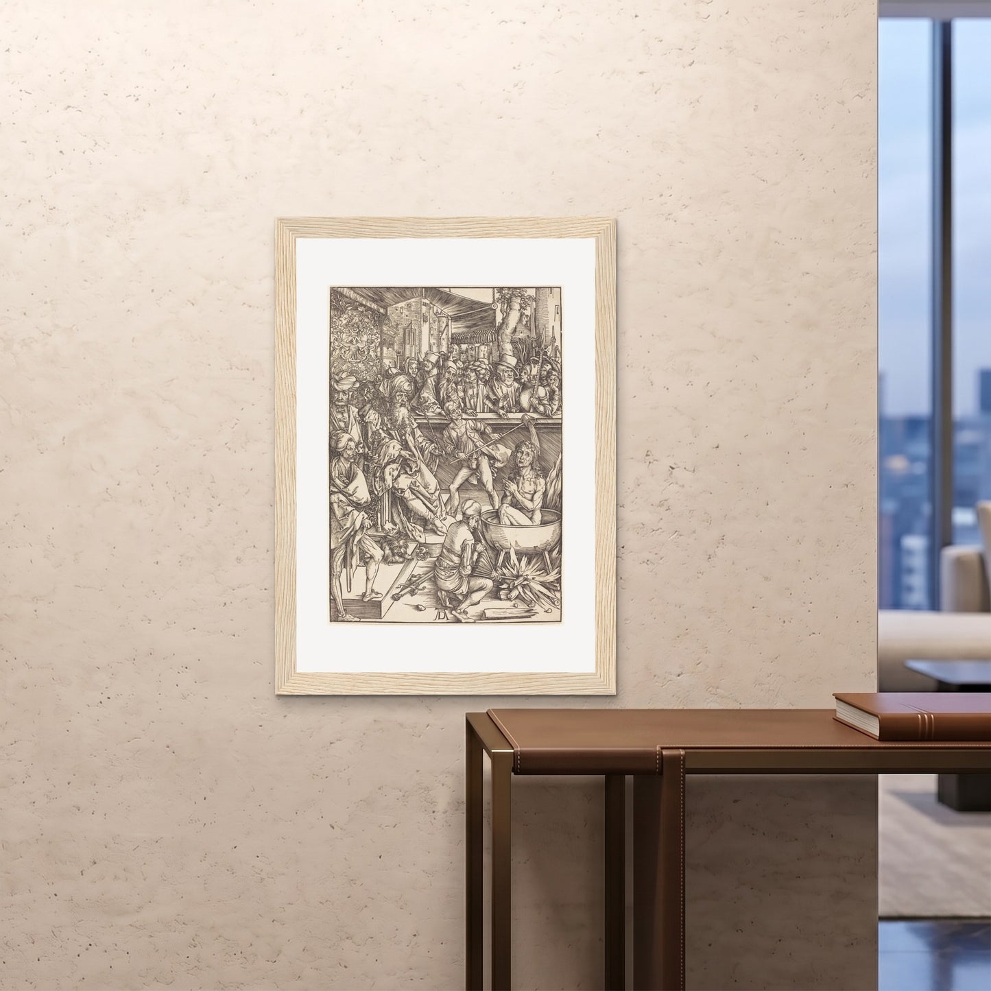 Orlonzo - FRAMED PRINT WOOD 28x4070x100cm ROOM