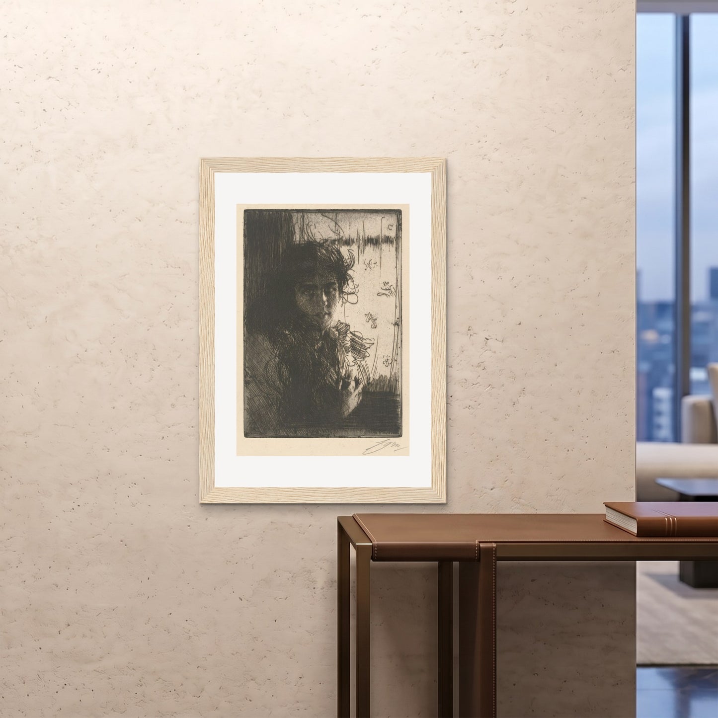 Orlonzo - FRAMED PRINT WOOD 28x4070x100cm ROOM