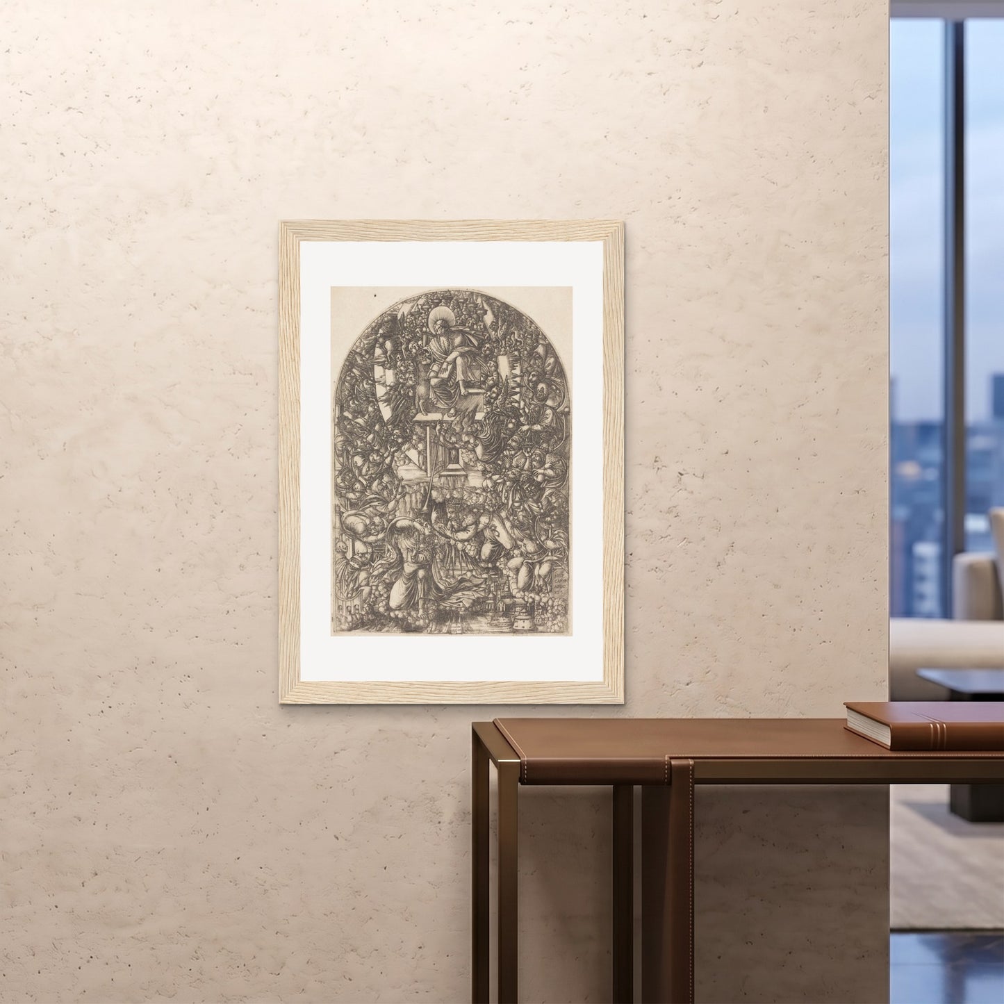 Orlonzo - FRAMED PRINT WOOD 28x4070x100cm ROOM