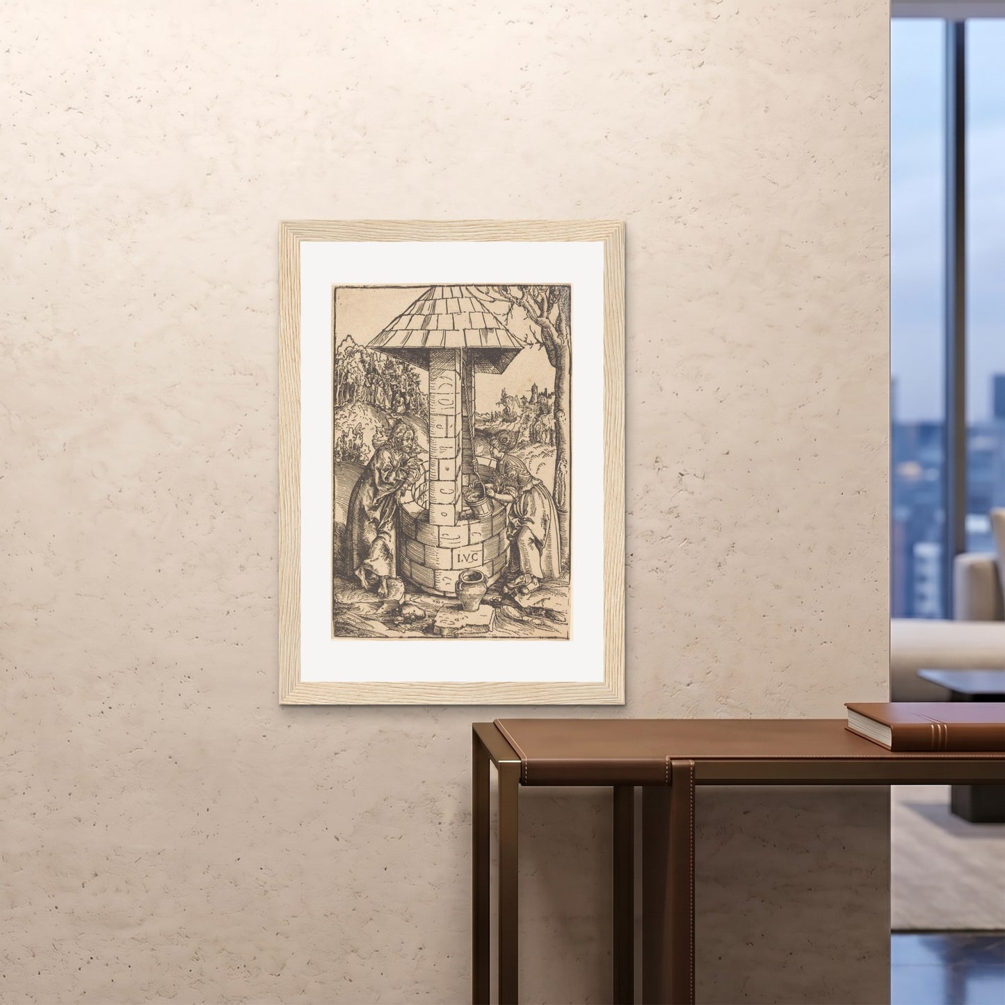Orlonzo - FRAMED PRINT WOOD 28x4070x100cm ROOM
