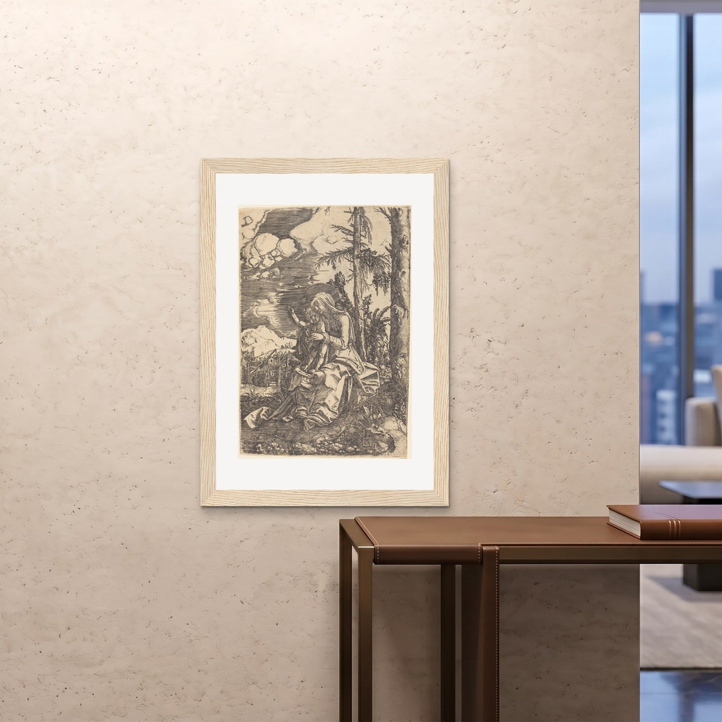 Orlonzo - FRAMED PRINT WOOD 28x4070x100cm ROOM