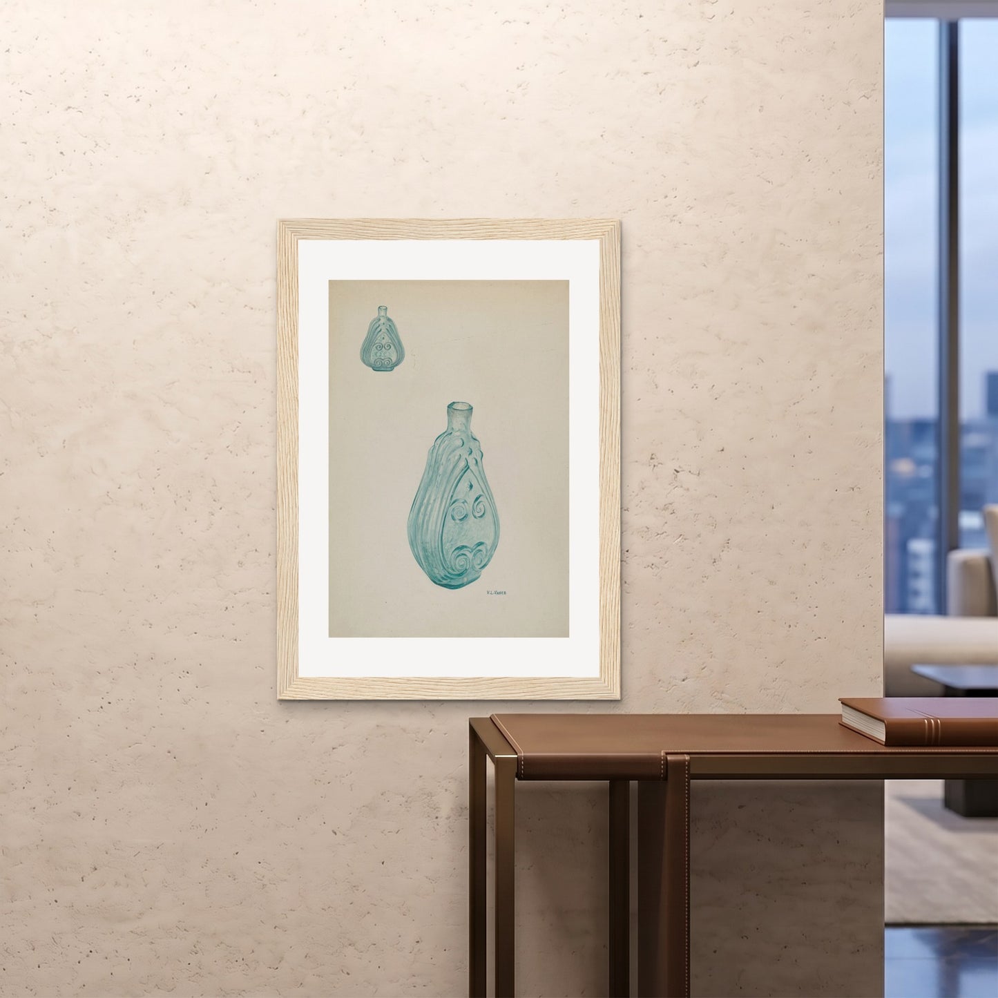 Orlonzo - FRAMED PRINT WOOD 28x4070x100cm ROOM