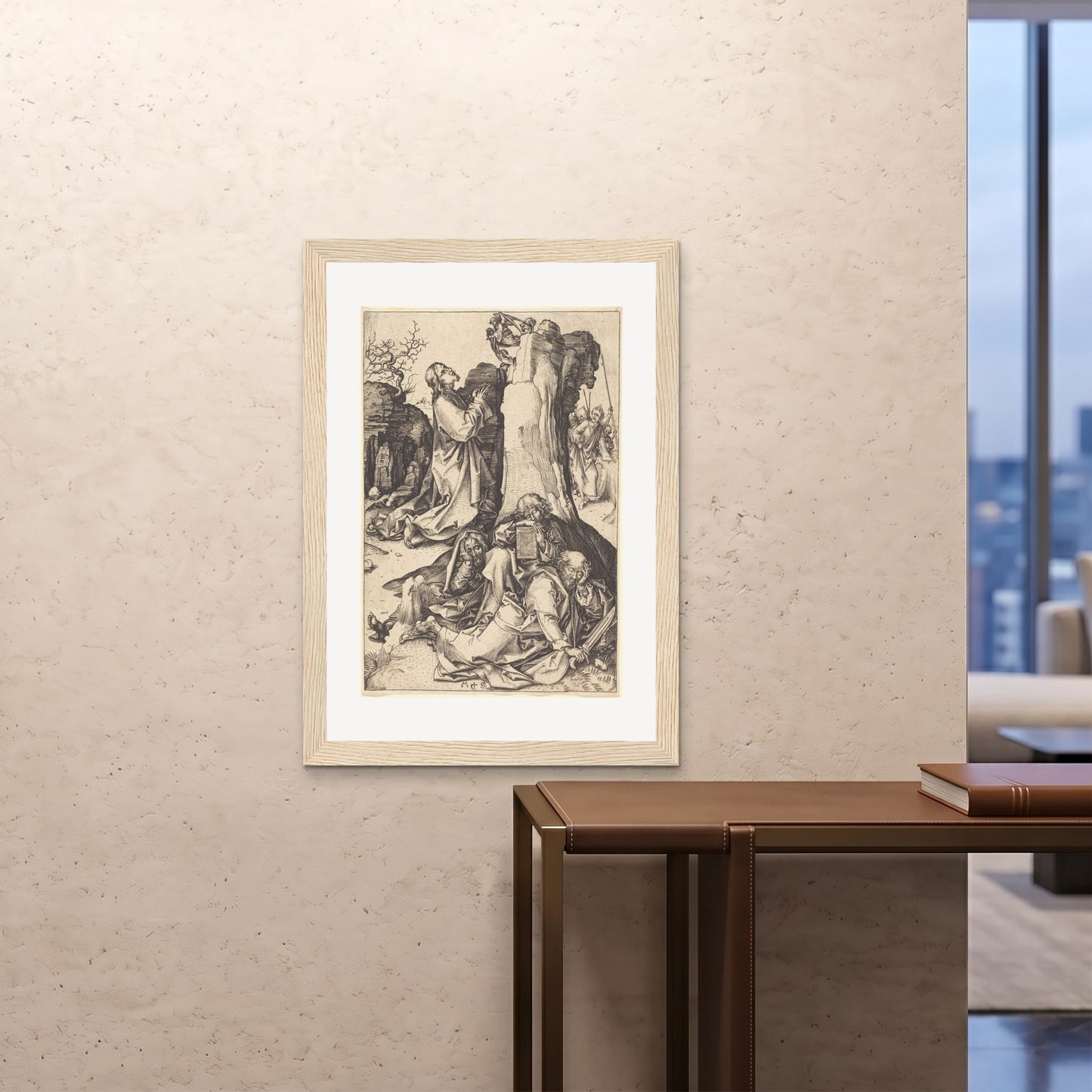 Orlonzo - FRAMED PRINT WOOD 28x4070x100cm ROOM