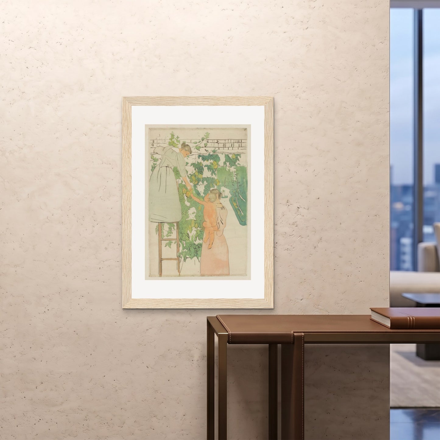 Orlonzo - FRAMED PRINT WOOD 28x4070x100cm ROOM