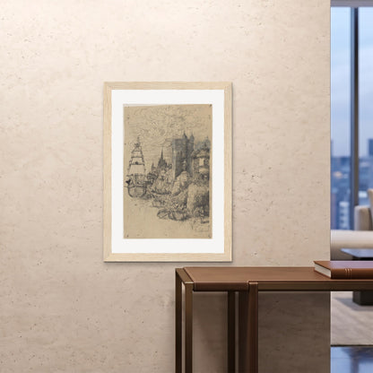 Orlonzo - FRAMED PRINT WOOD 28x4070x100cm ROOM