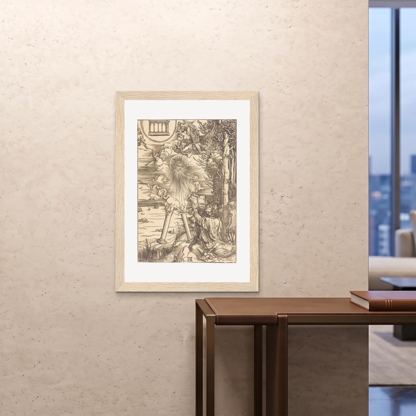 Orlonzo - FRAMED PRINT WOOD 28x4070x100cm ROOM