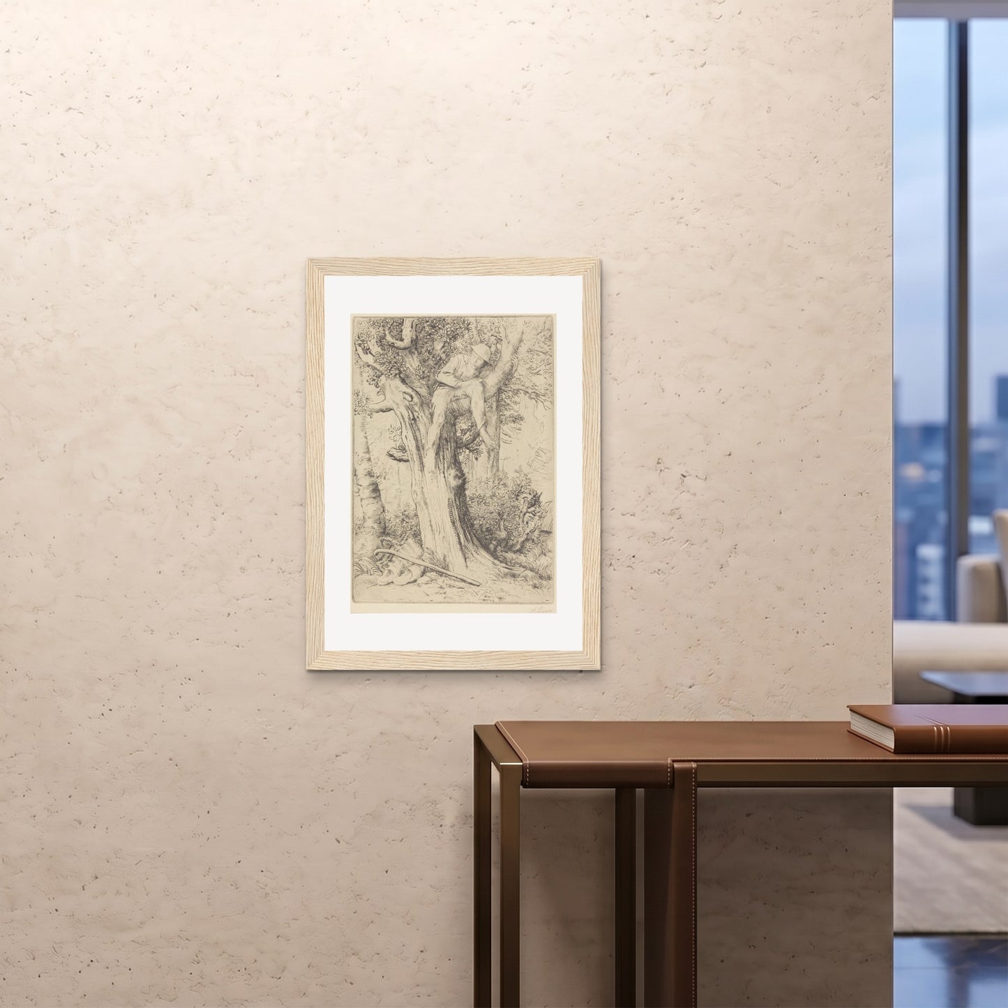 Orlonzo - FRAMED PRINT WOOD A1594x841cm ROOM