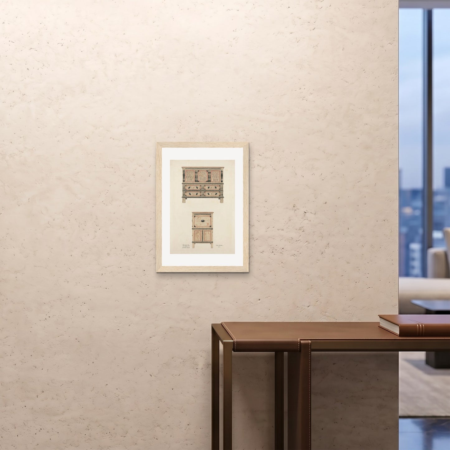 Orlonzo - FRAMED PRINT WOOD A242x594cm ROOM