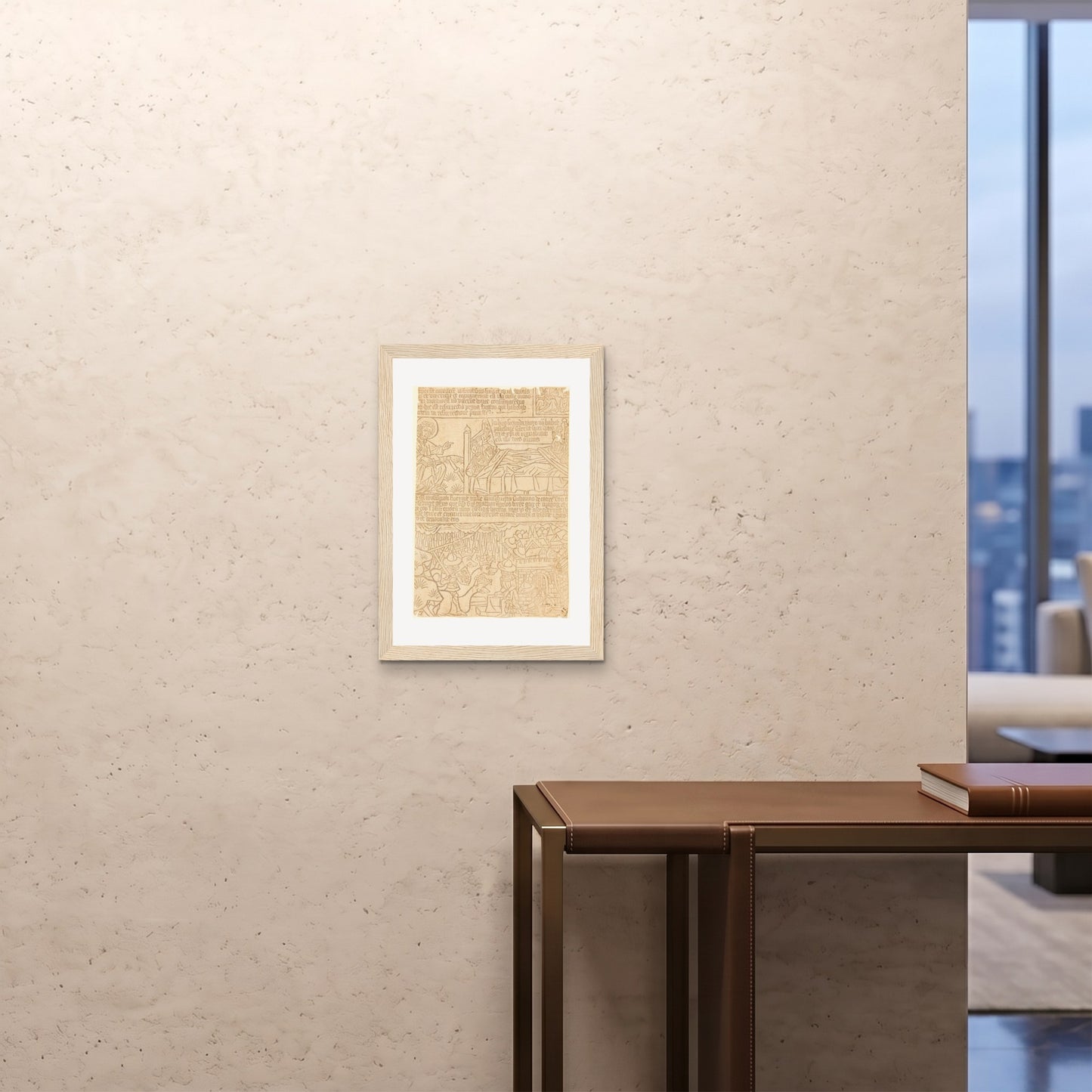 Orlonzo - FRAMED PRINT WOOD A242x594cm ROOM